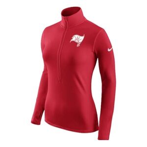 NIKE SIZE SMALL TAMPA BAY BUCCANEERS RED CHAMP DRIVE PRO HYPEREARM QUARTERZIP